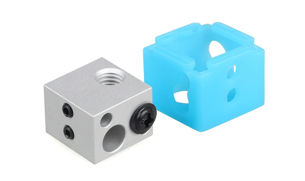 LERDGE Aluminium Heat Block For J-head Extruder HotEnd 3D Printers High Temp Silicone Socks Parts BP6 Heating Block Accessories