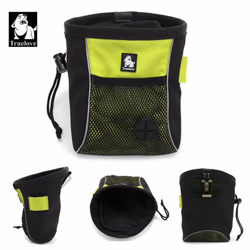Truelove Tragbar Reise Hund Snack 2025: Leckerli Tasche Reflektierend 3M Oxford - Haustier Training Clip-on Beutel Gürtel Kot Spender 500ml-1.5L Orange Gelb