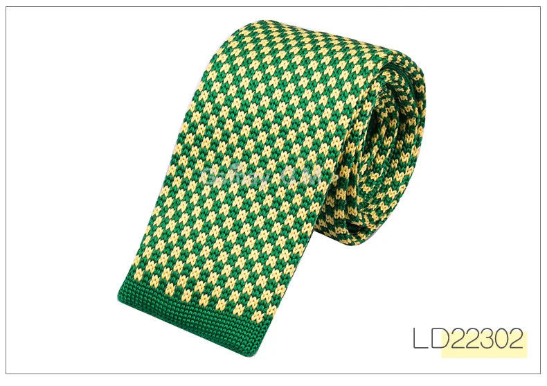 New Knit Tie For Men Casual Plaid Knitted Neck Ties Fashion Mens Necktie For Wedding Business Adult Suit Tuxedo Plaid Tie