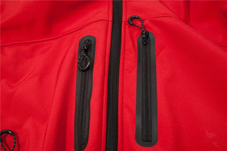 Wasserdichter Softshell-Mantel für Männer mit Custom-Print - Outdoor-Hoodie für Hiking, Skiing und Camping