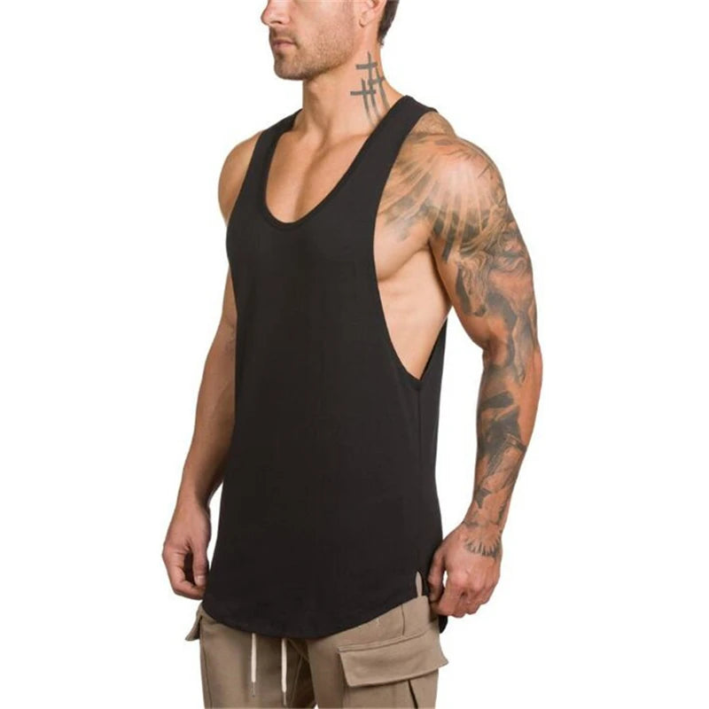 Muscleguys Marke Gym Kleidung 2025: Herren Bodybuilding Fitness Stringer Tank Top - Sportbekleidung Unterhemd Muskel Workout Singlets Baumwolle M-XXL
