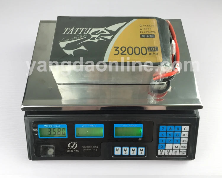 Tattu 32A 22.8V 10C 6S1P High Voltage Lipo Battery for UAV