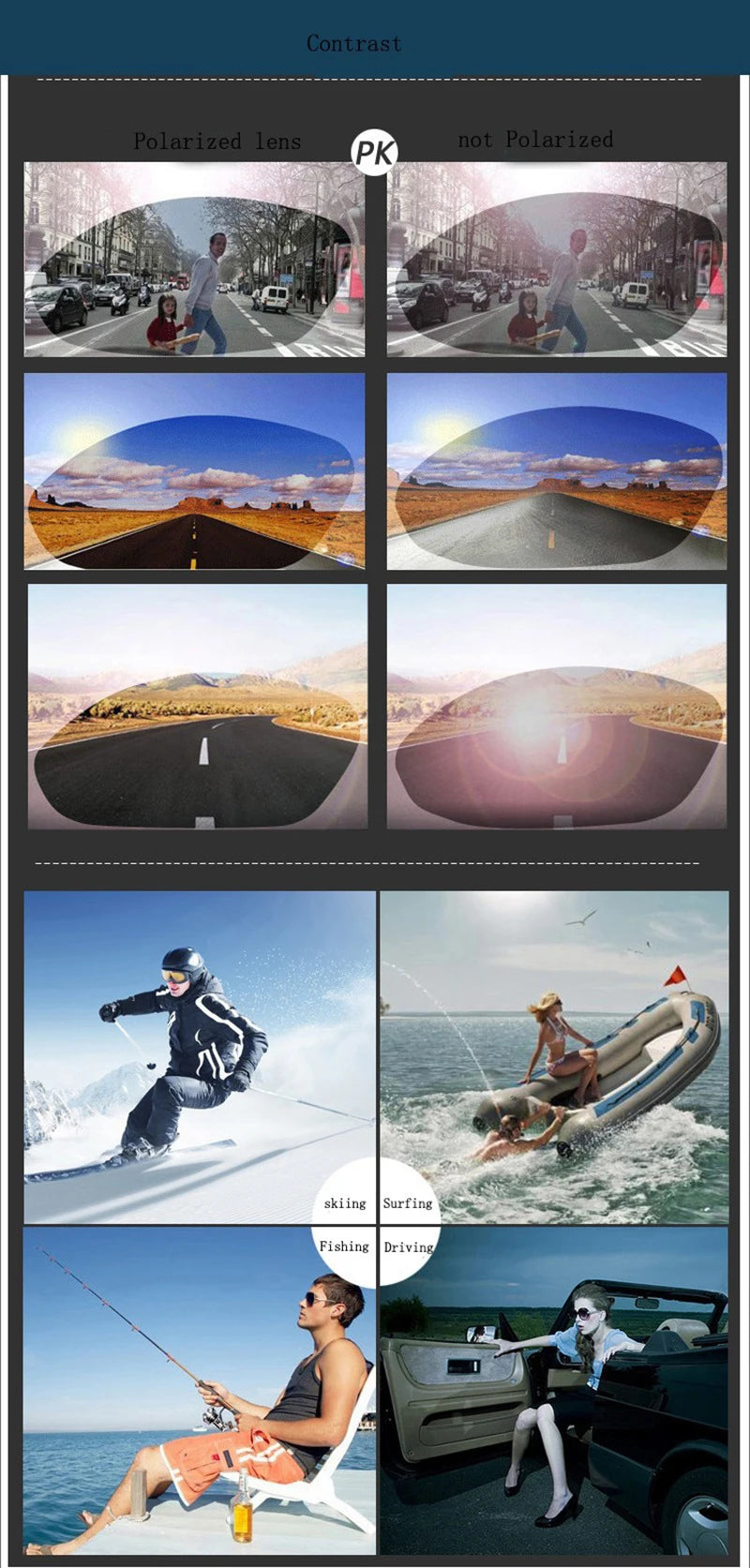 AORON Fahr-Polarisierte Sonnenbrille Herren Aluminium Magnesium Rahmen Sport Sonnenbrille Fahrer Retro Brille UV400 Anti-Blend