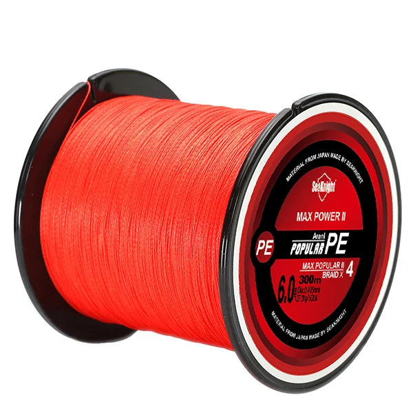 SeaKnight Marke TriPoseidon Serie 4 Stränge 300M PE Geflochtene Angelschnur 8-60LB Multifilament Angelschnur Glatt Karpfen Angeln
