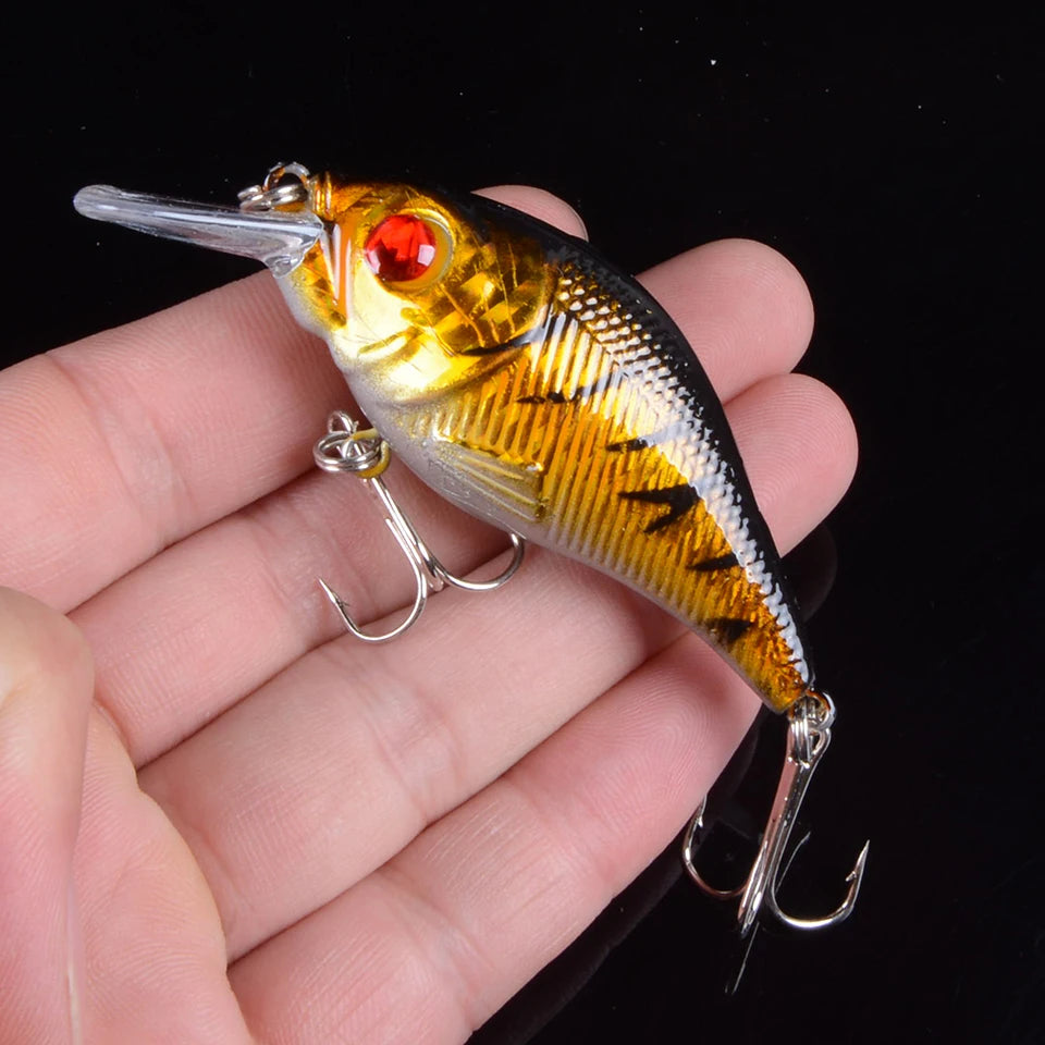 TQEXSZ Minnow Sinkend - 7,5cm 10,2g 3D Augen Wobbler