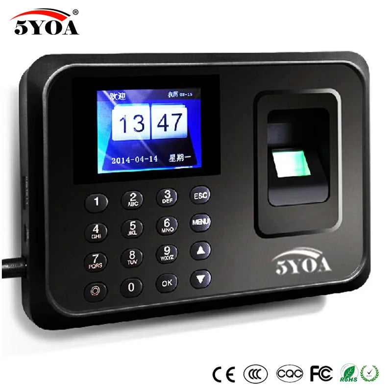 Zeiterfassung 2025: 5YOA Biometric Attendance System USB Fingerprint Reader Employee Control Collection