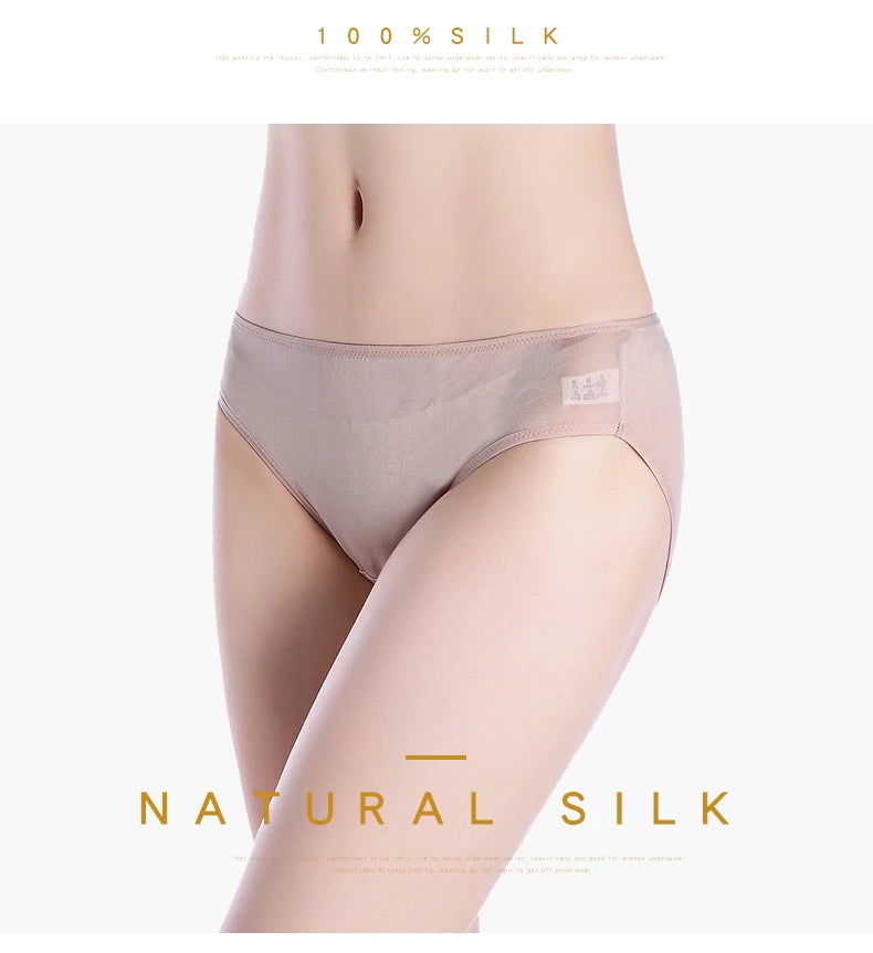 SuyaDream 3Stk/Los Frauen Höschen 100% Natürlich Seide Low-Rise Slips Gesund Basic Alltag Tragen Unterwäsche 2022 Neu Intimates