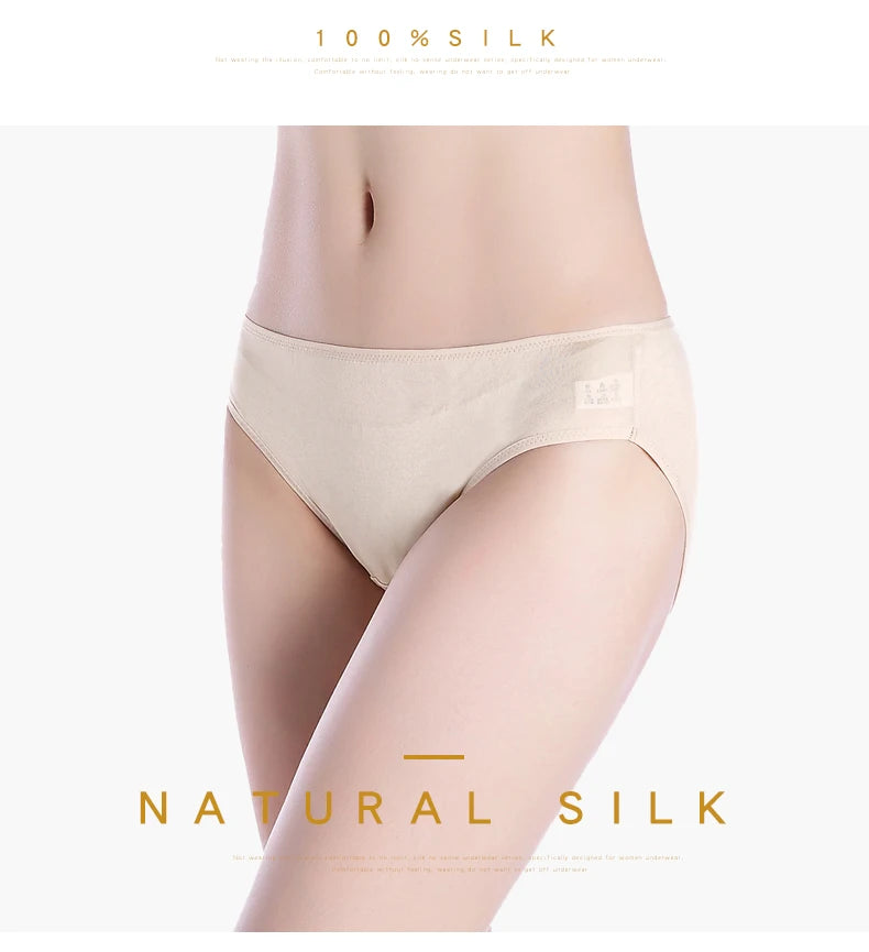 SuyaDream 3Stk/Los Frauen Höschen 100% Natürlich Seide Low-Rise Slips Gesund Basic Alltag Tragen Unterwäsche 2022 Neu Intimates