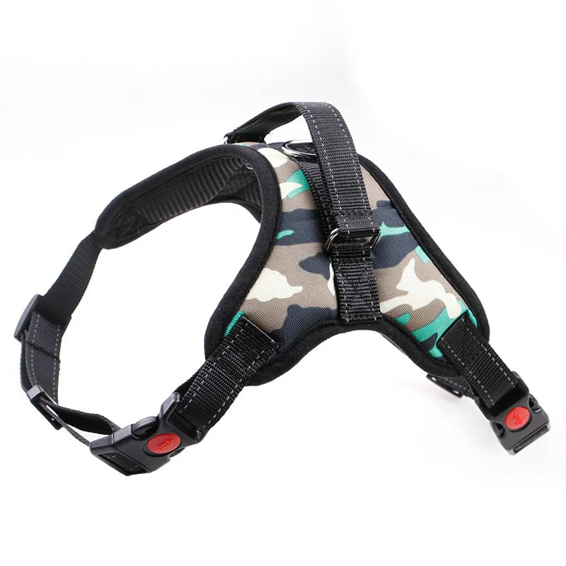 Nylon Heavy Duty Hund Haustier Geschirr Halsband Verstellbar Gepolstert Extra Groß Mittel Klein Hund Geschirre Weste Husky Große Hunde Produkte
