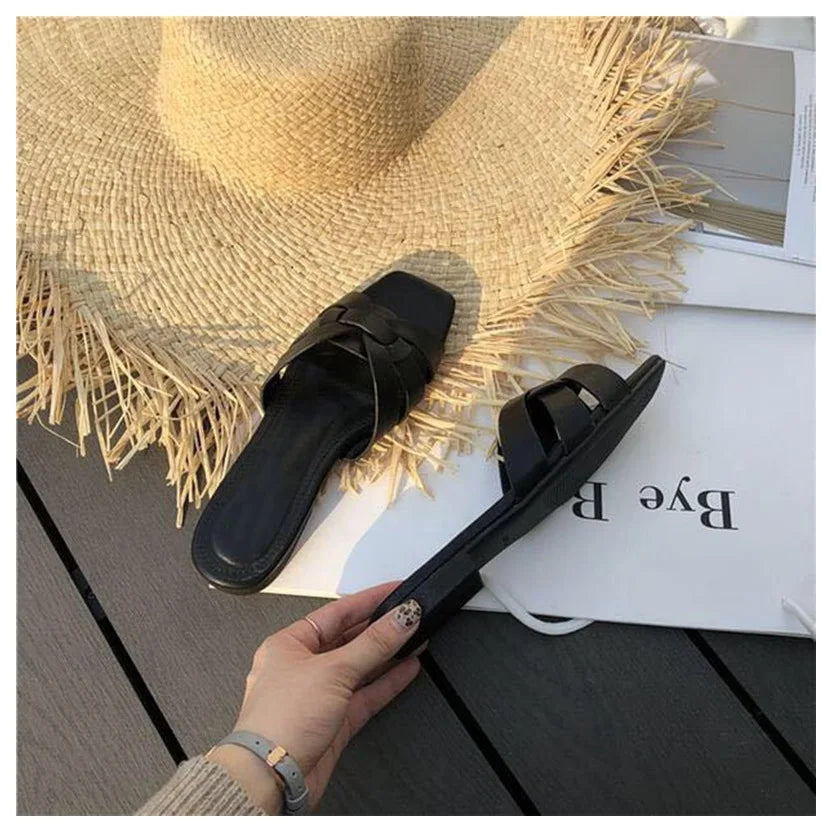 DONLEE QUEEN Frauen Marke Hausschuhe Sommer Slides Offene Zehe Flach Casual Schuhe Freizeit Sandale Weiblich Strand Flip Flops Große Größe 35-41