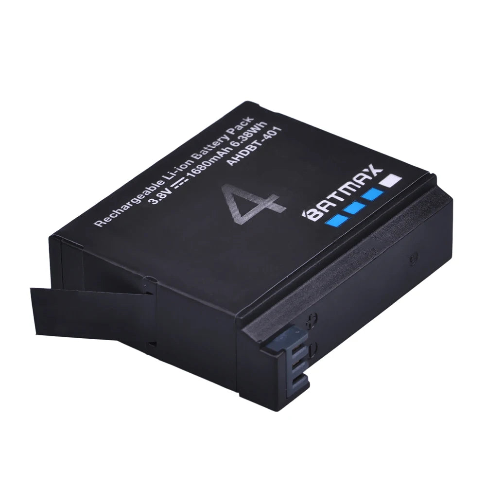 Batmax AHDBT-401 Ersatzakku Set - 4x1680mAh 3.7V USB