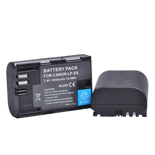 Batmax LP E6 Batterie 2650mAh 7.4V - Dual Ladegerät
