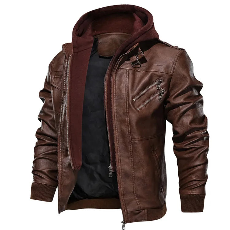 KB Neue Leder Jacke - Herbst Casual, PU, EU Größe SA722