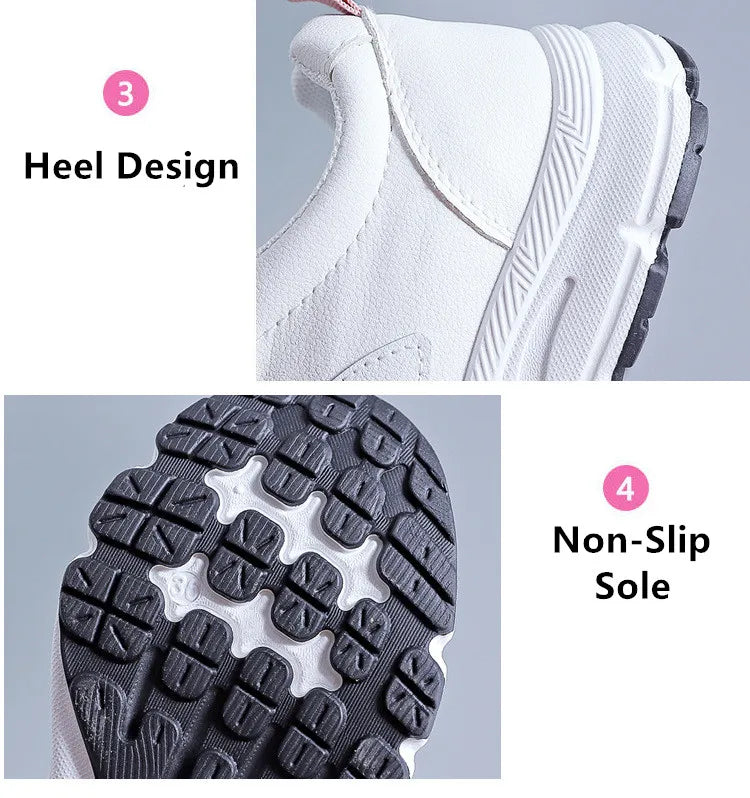 White Shoes for Women Sneakers 2024 Breathable Women's Sports Shoes Outdoor Walking Flats Woman Spring Casual Shoe Lady Sneaker