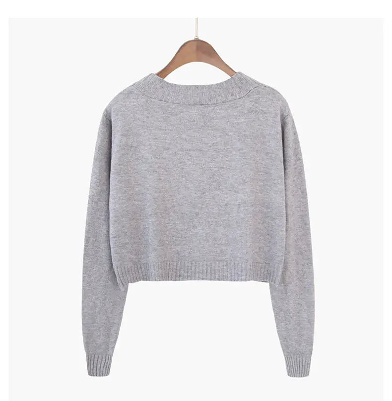 Nevettle Cropped Cardigan V Neck - Länge 4 bis 16 Zoll Gewicht 120 bis 220 g pro Quadratmeter Farbe Grün Blau