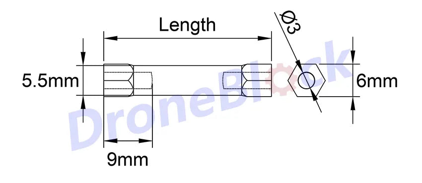 XTORI M3 Abstandshalter Leicht - 8 Stück M3 Rund Gerändelt