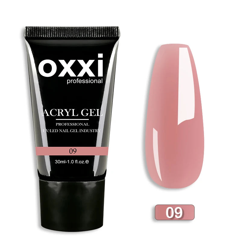 OXXI 30ml Gel Acrilic Semipermanent Poli Gel Manichiură Gel Rapid Ușor pentru Extensii UV LED Lac Builder Lac Acrilic Gellac Nou