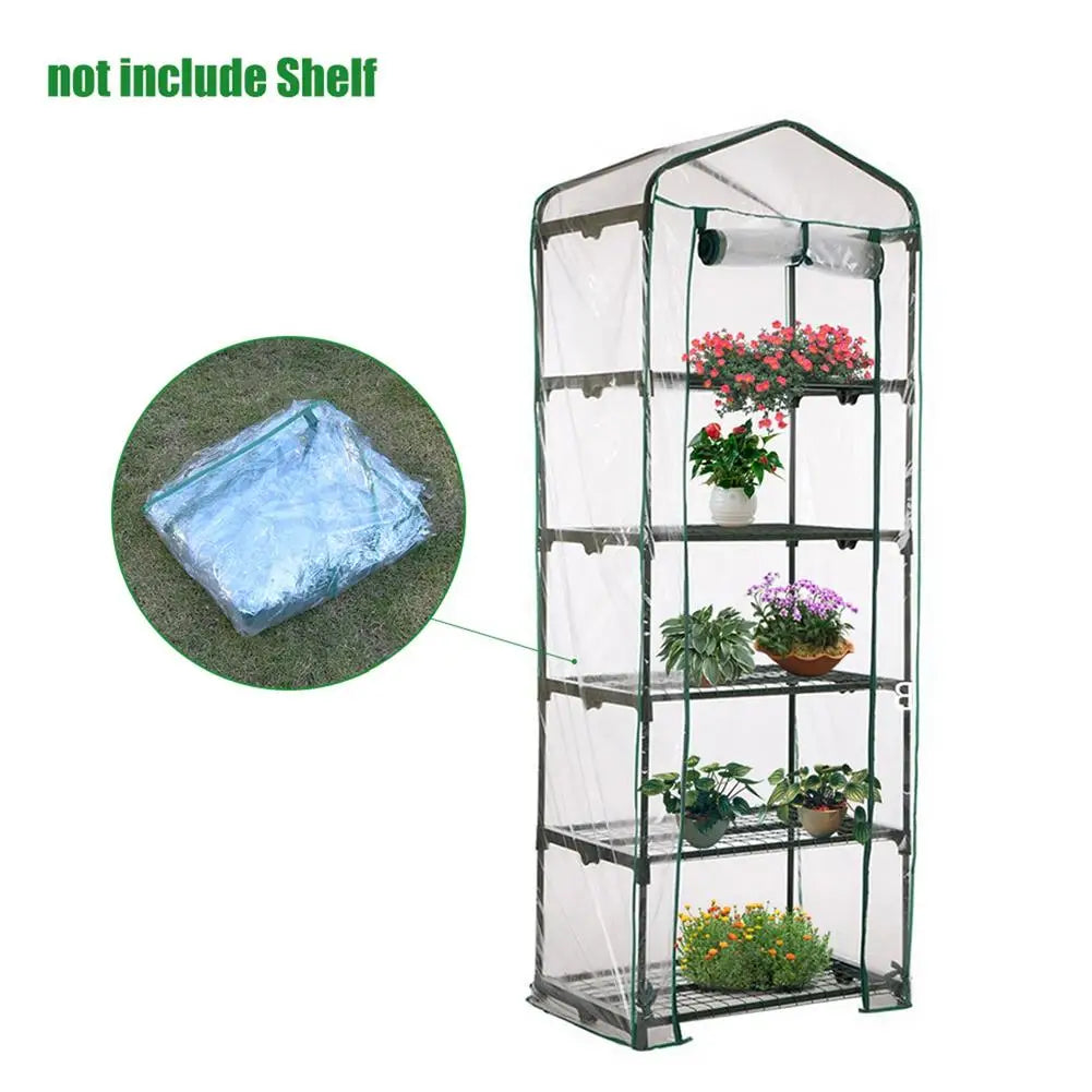 Garden House Mini Portable Garden Green House Warm Greenhouse Flower Plants Gardening Outdoor Greenhouse Cover (no Iron Shelf)