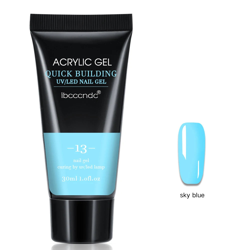 Gel de unghii 2025: 30ml acrilic dur, transparent - Colecție UV LED