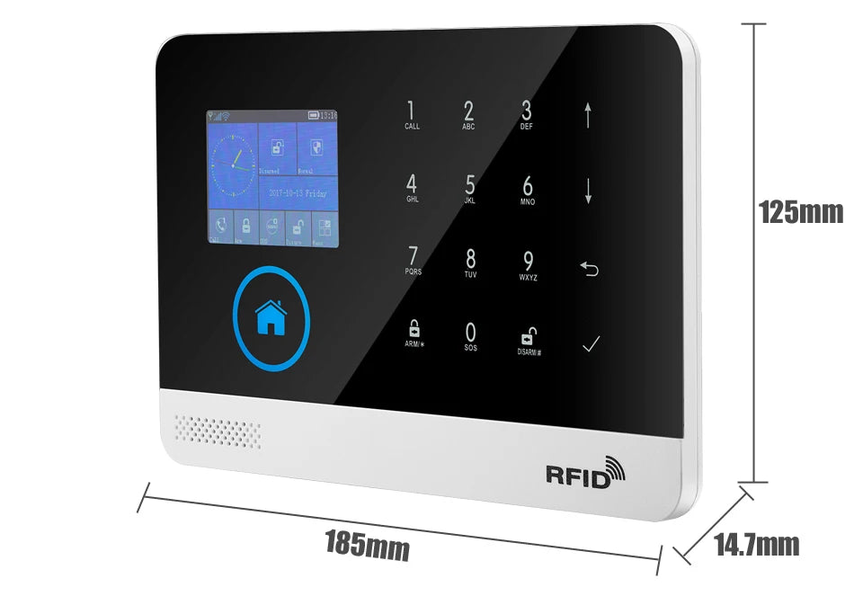 Alarmanlage 2025: Wireless Tuya APP SIM GSM Home RFID Burglar Security - LCD Touch Keyboard WIFI GSM Alarm System Sensor Kit Russian Spanish Voice Collection