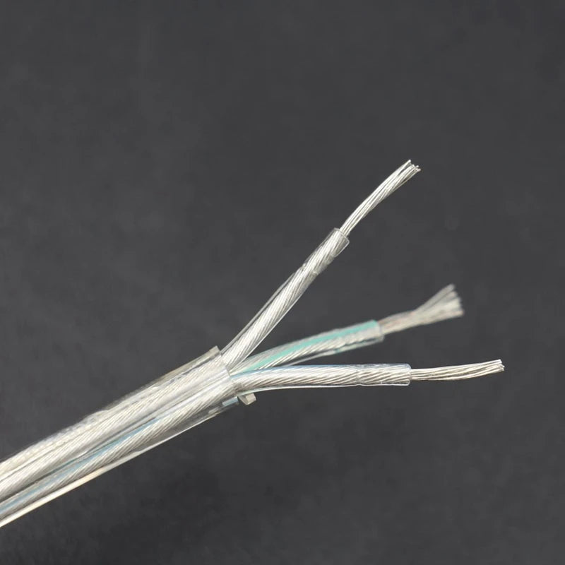Transparentes Elektrokabel 250V 0,75mm² - 2/3-adrig PVC Rundkabel für Pendelleuchten