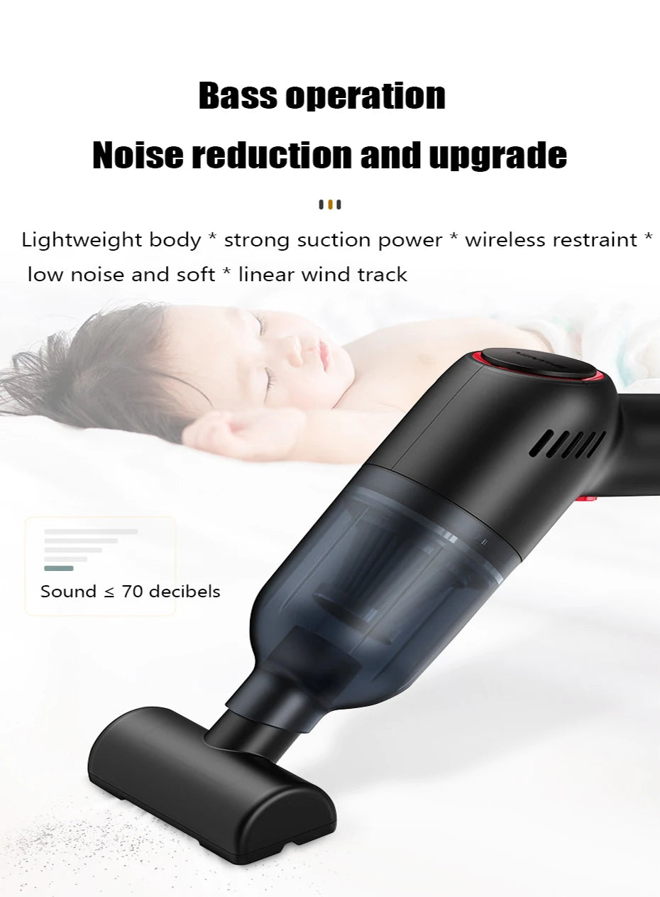 EAFC Wireless Car Vacuum Cleaner Handheld Mini Vaccum 8000Pa 120W High Suction Reacharageable For Home Car Cleaning Wet Dry