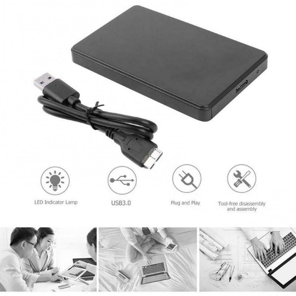 HDD-Gehäuse 2025 - 2.5 Zoll External USB 3.0 SATA Back to School Data Storage