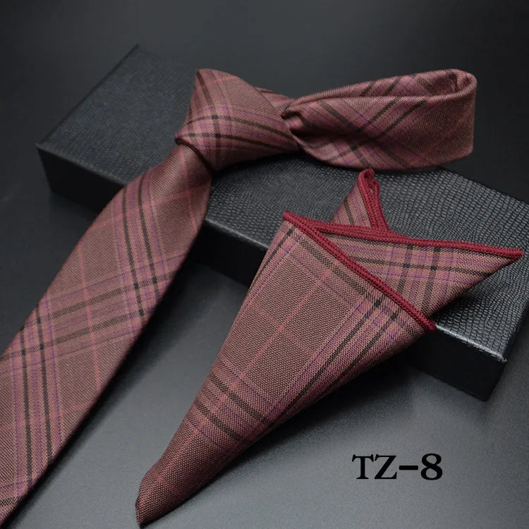 Neues Florales Paisley-Herren-Casual-Tie-Set Navy-Rot 6cm Skinny Polyester-Krawatte-Taschentuch-Anzug-Geschäft-Hochzeit-Party-Slim-Tie