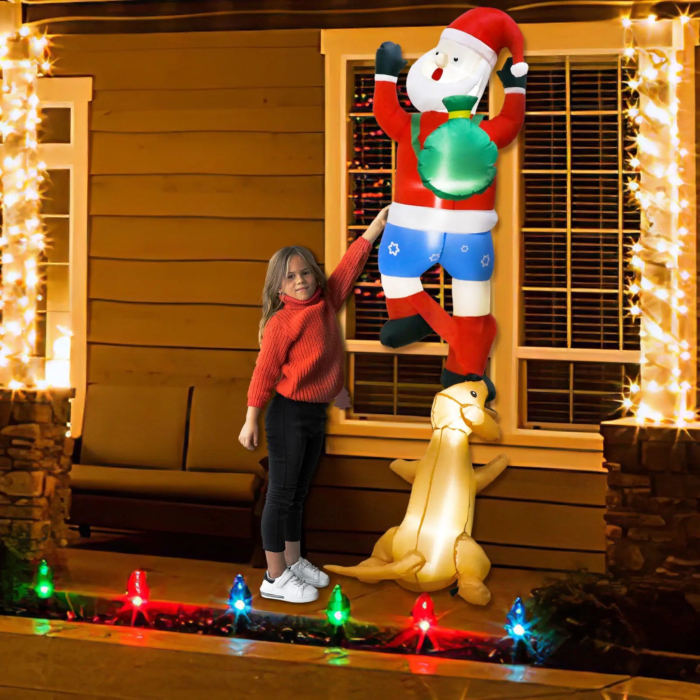 Ourwarm New Arrival 6FT Outdoor Christmas Inflatable Decoration for Yard Holiday Party or Garden Lawn Decor