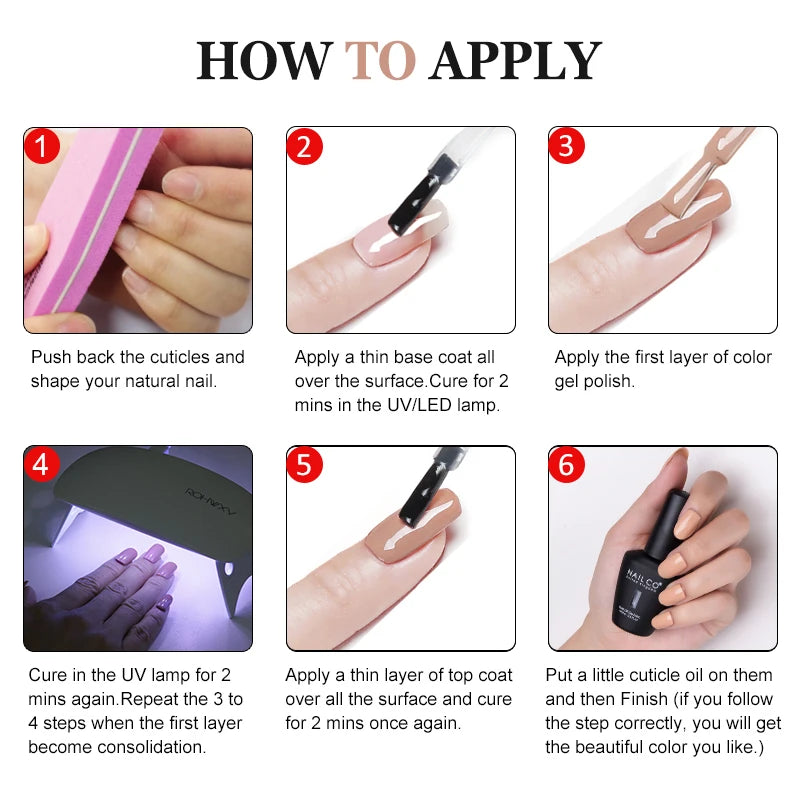 NAILCO 15ml 20 buc/set lac de unghii gel UV semipermanent smalț vernis LED lacuri gel Soak Off Nail Art DIY toate pentru manichiură