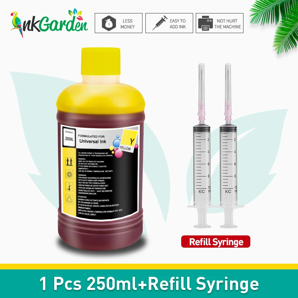 InkGarden Universal Tinten Nachfüllset - 250ml HP Canon