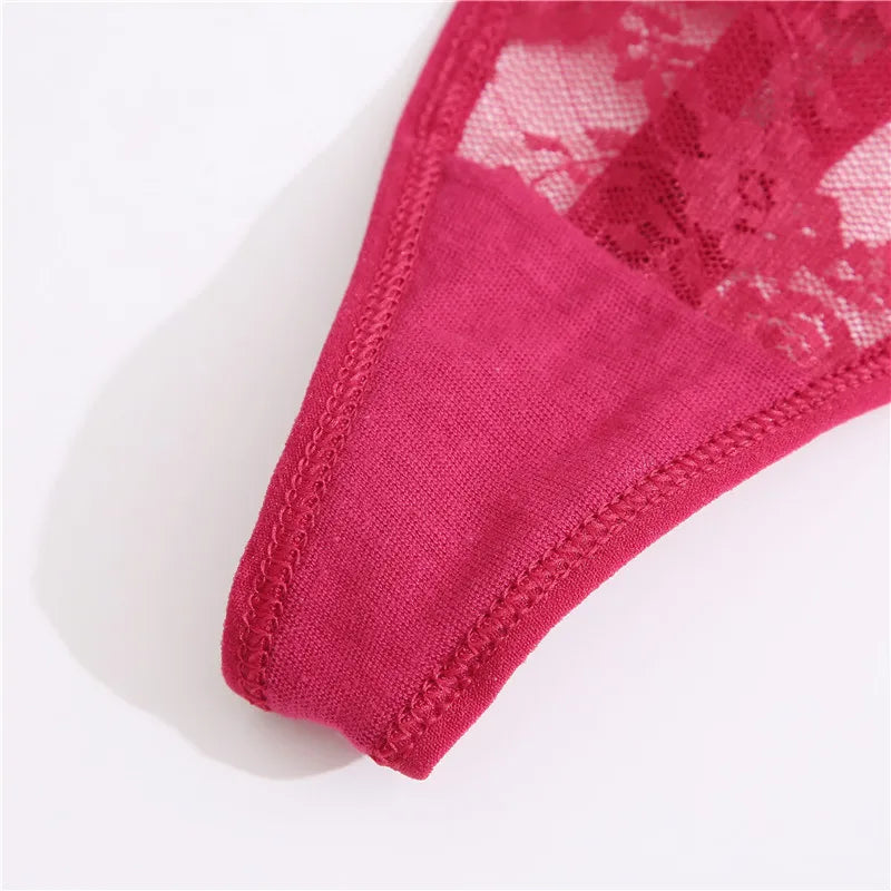 ZhejiangChoice Spitzen-Set Damen G-String - 3er Low Waist