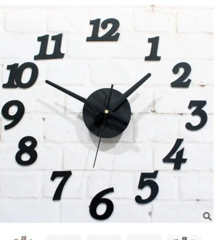 Retro DIY digital decorative wall clock wall stickers clockwise fashion watches creative cute Reversing Times Backflow Left move