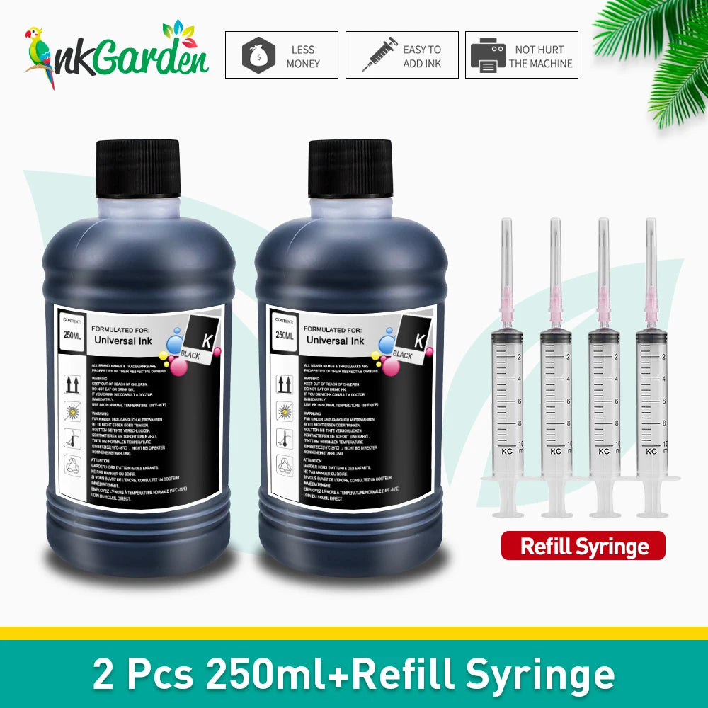 InkGarden Universal Tinten Nachfüllset - 250ml HP Canon