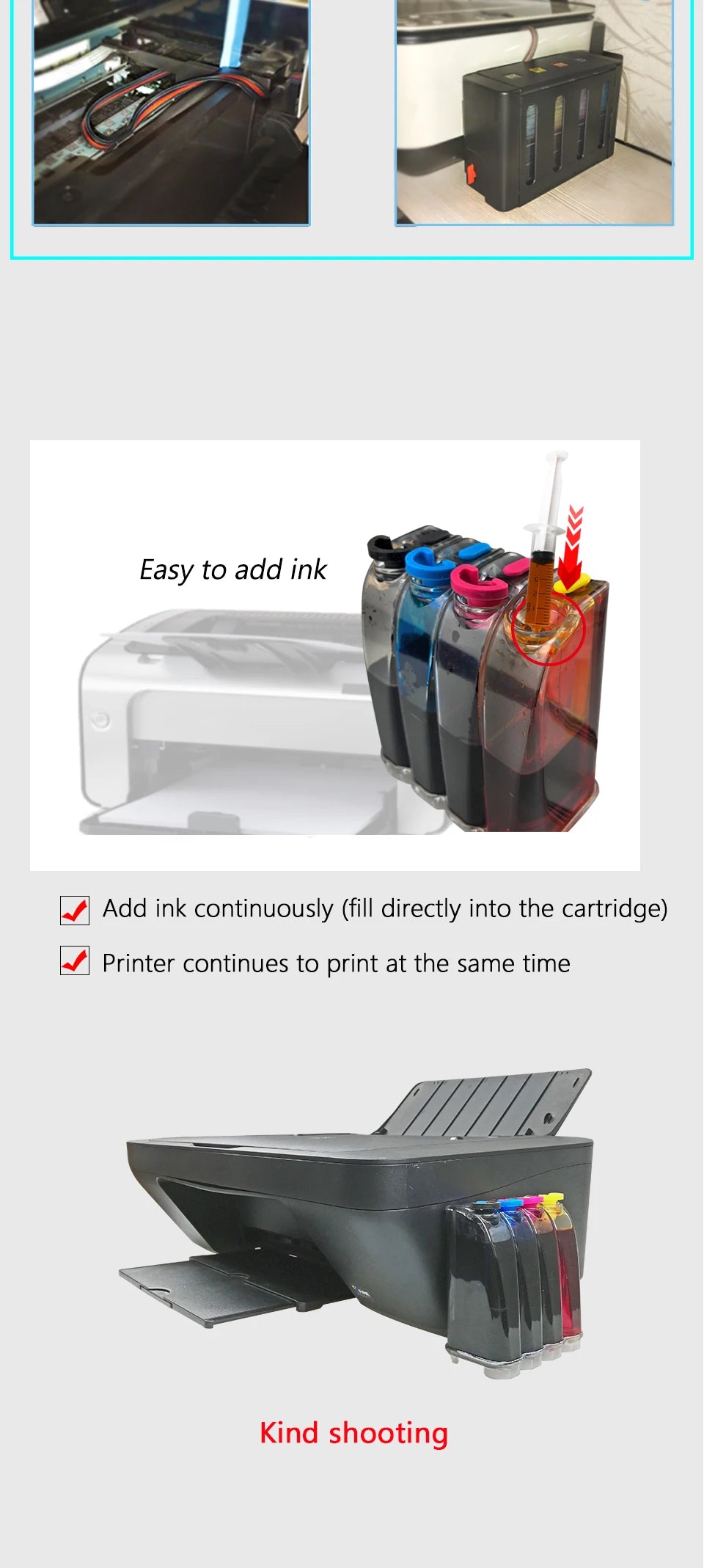 Tinten-System 2025: CISS 305XL INK System Replacement for HP 305 HP 305 XL Cartridge HP DeskJet 2700 2710 2721 2722 4120 4110 4130 1210 6010 Collection