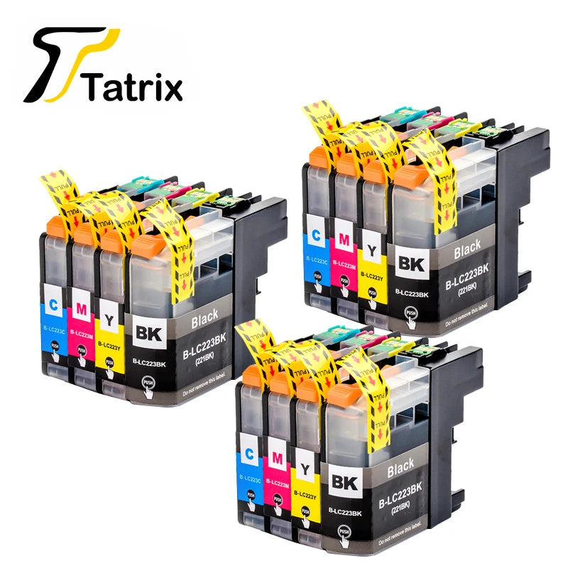Tatrix With Chip LC223 LC221 Compatible Ink Cartridge For Brother MFC-J4420DW/J4620DW/J4625DW/J480DW/J680DW/J880DW Printer