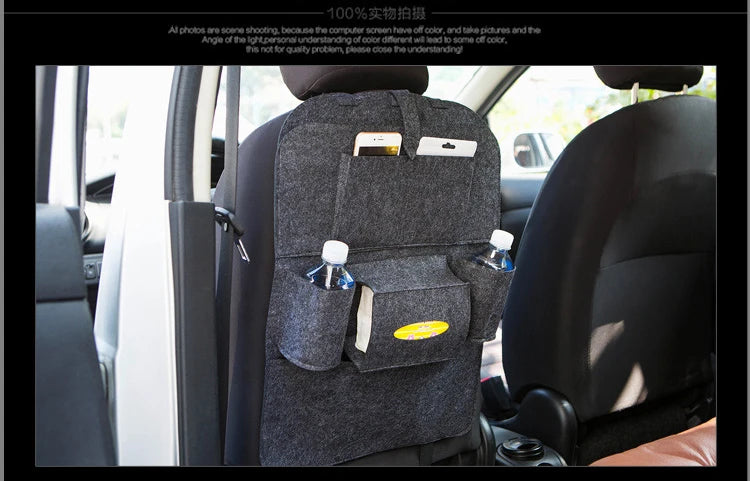 Geantă de depozitare pentru spătarul scaunului auto, geantă de depozitare reglabilă multifuncțională pentru bancheta din spate, geantă de depozitare de mare capacitate în interiorul spătarului scaunului auto