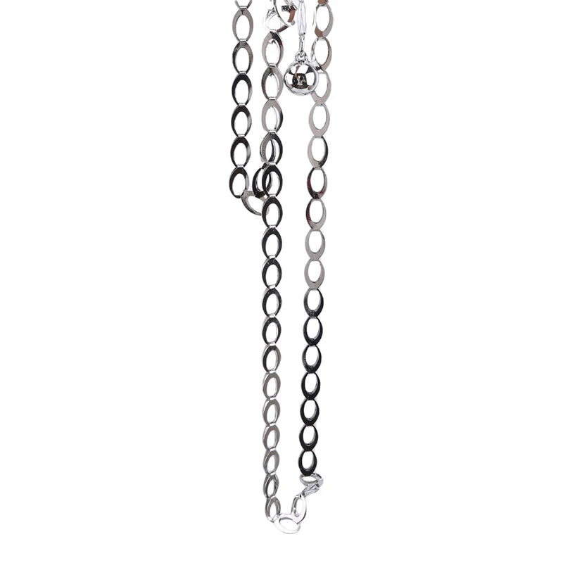 Women Fashion Belts Luxury Designer Belt Retro Silver Carved Hollow Out Chain Belt for Women Elegant Round Metal Women Belt