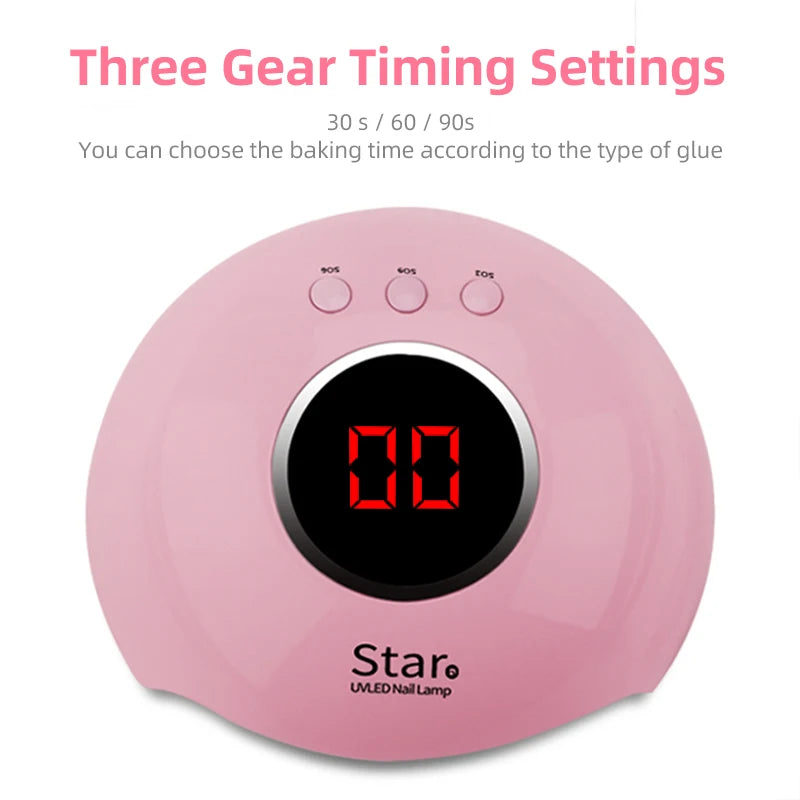 Uscător de unghii Star 6, lampă UV pentru manichiură, uscare uscată a unghiilor, lampă pentru ojă cu gel, 12 LED-uri, senzor automat, 30s, 60s, 90s, instrumente pentru unghii art