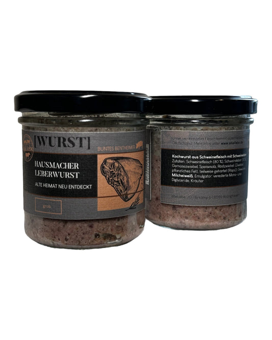 ElseLiebe Liverwurst de casă fără conservanți - Conținut 3 borcane, Dimensiune standard a borcanului, Conținut cremos de grăsime