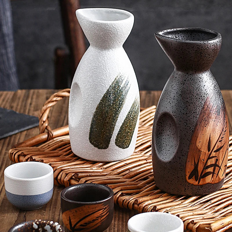 HKIT3327 Sake Set Retro Keramik - 360ml Gesamt 30ml Becher