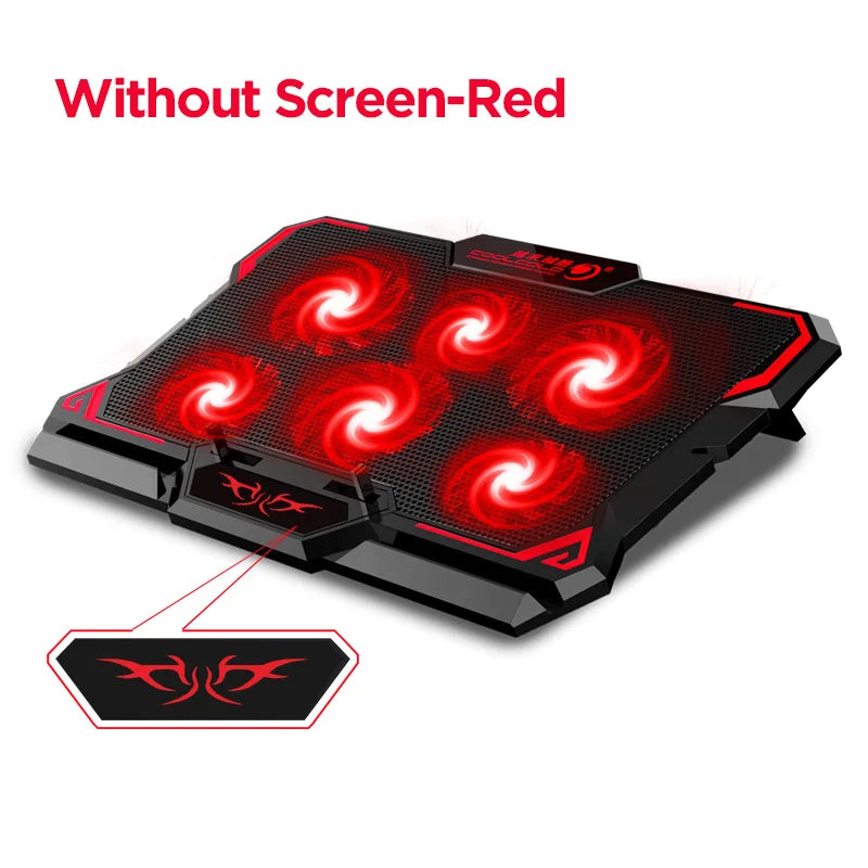 Gaming-Kühler 2025: COOLCOLD 17" Six-Fan LED - 2600RPM USB Port Collection
