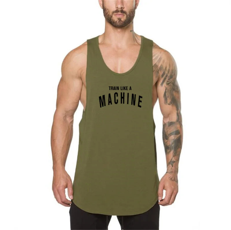 Muscleguys Marke Gym Kleidung 2025: Herren Bodybuilding Fitness Stringer Tank Top - Sportbekleidung Unterhemd Muskel Workout Singlets Baumwolle M-XXL