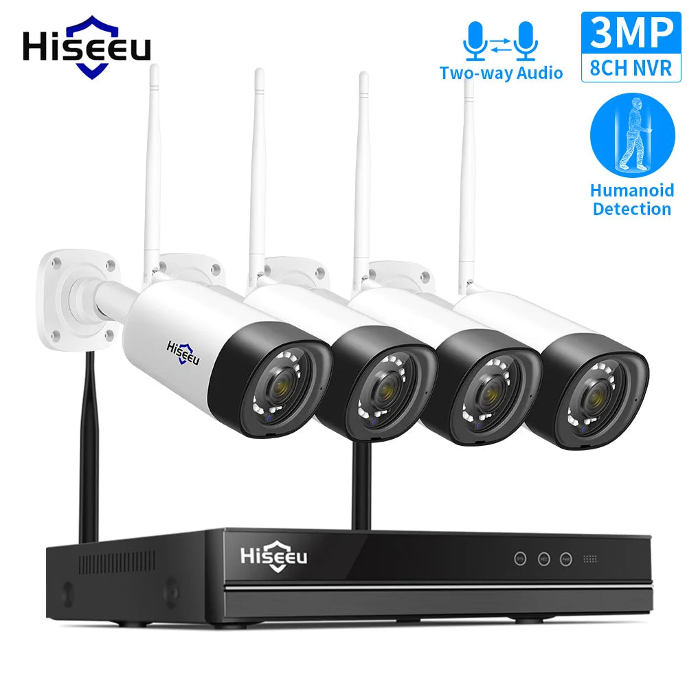Überwachungskamera 2025: HISEEU 5MP Wireless IP-Kamera - 3MP 1080P WIFI Outdoor Wasserdicht Security Collection