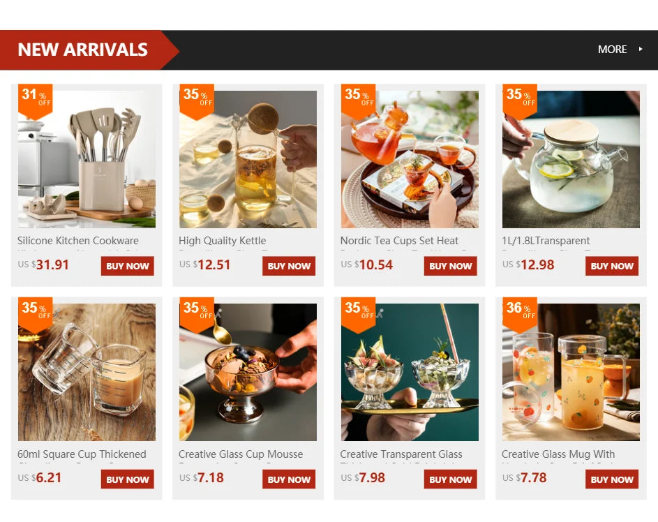 KEMORELA YS7258 Glasmilchtopf Holzgriff - 600ml 400ml Glas