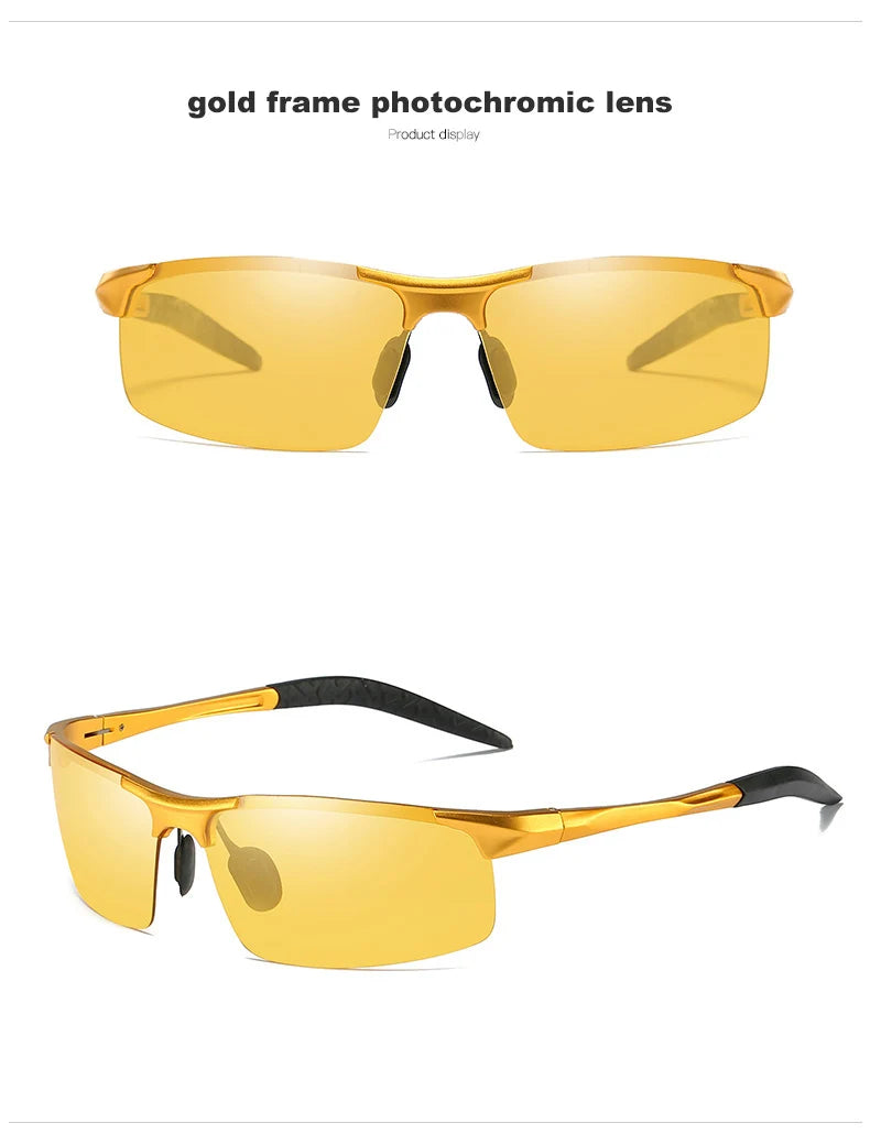 Ochelari de soare fotocromatici din aluminiu și magnesiu