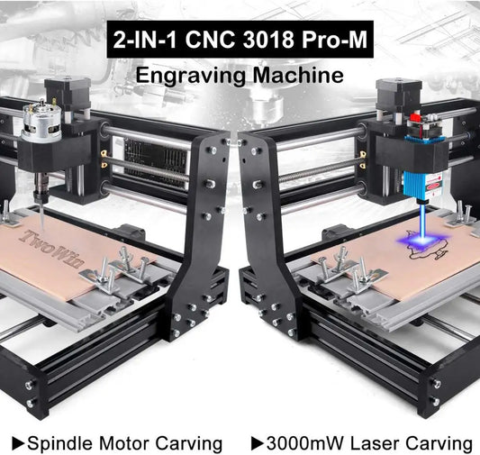 TwoWinCNC 3018 Pro Laser Gravur - 20W 30x18x4.5cm GRBL