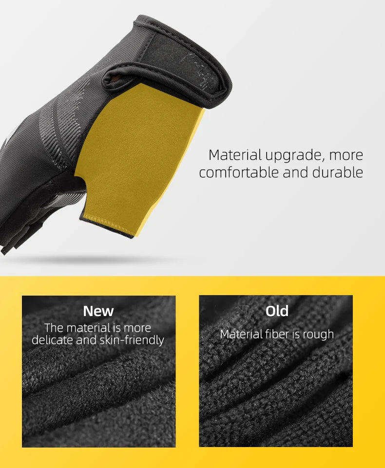 ROCKBROS Radfahrrhandschuhe Halbfinger Schockresistent Abriebfest Atmungsaktiv MTB Straßenfahrrad Handschuhe Männer Frauen Sportfahrrad Ausrüstung