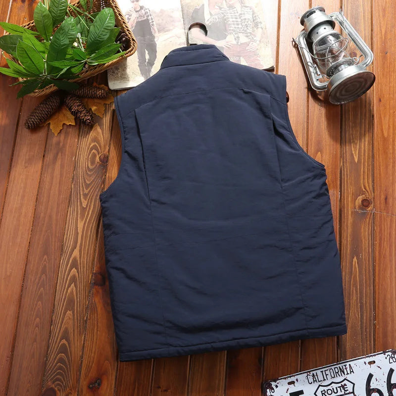 DIMUSIC Wärmegefütterte Steppweste - Größe M-XXL Wasserabweisend Fleece