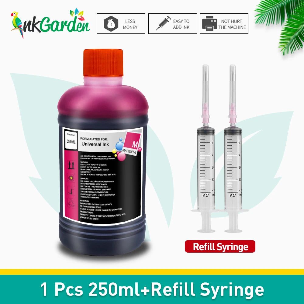 InkGarden Universal Tinten Nachfüllset - 250ml HP Canon